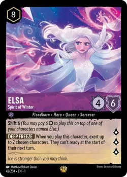 1x Elsa - Spirit of Winter - 42/204 - Legendary NM-Mint Disney Lorcana: The Firs - Image 1