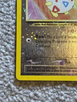 Togepi 4/18 Southern Islands Promo English Pokemon Card Reverse Holo 2001 - Image 3