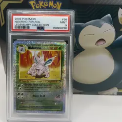 2002 POKEMON NIDORINO REVERSE FOIL LEGENDARY COLLECTION 56/110 PSA 9 - Image 1