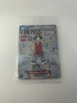 SEALED Monkey.D.Luffy (College Basketball US Voyage) P-055 One Piece Promo Card - Image 1