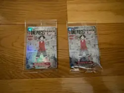 3 cards - One Piece Card Luffy P-055 - College Basketball US Voyage - SEALED NEW - Image 2