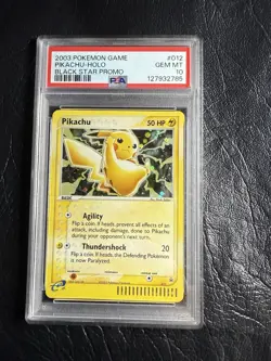 PSA 10 2003 POKEMON GAME Pikachu-HOLO 012 Black Star Promo - Image 3