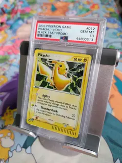 2003 Pokemon Game Pikachu Holo #012 Black Star Promo 2003 PSA 10 GEM MINT - Image 1
