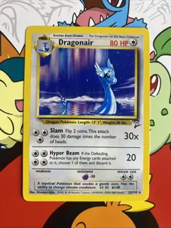 Pokemon TCG Dragonair Base Set 2 Unlimited Rare Card 22/130 Vintage Pokemon LP - Image 1