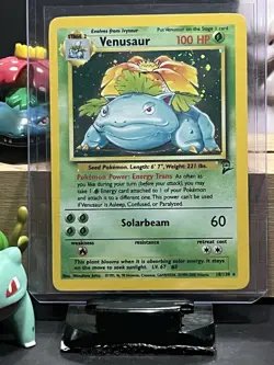Pokemon TCG Venusaur Base Set 2 Holo Unlimited Rare Card 18/130 (LP to NM) - Image 1