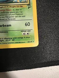 Pokemon TCG Venusaur Base Set 2 Holo Unlimited Rare Card 18/130 (LP to NM) - Image 5