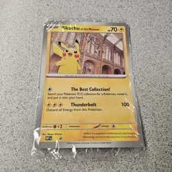 Pikachu At The Museum, Pokemon X Natural History Museum Jumbo Promo Pokemon Card - Image 1