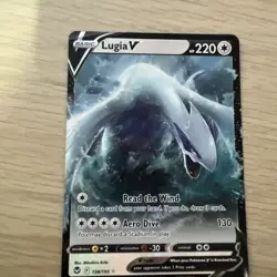 Pokemon Cards Lugia V 138/195 Silver Tempest Holo Rare V NM - Image 1