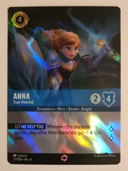 Disney Lorcana ✨Anna - True-Hearted (Enchanted) 217/204 Ursula's Return - Image 2