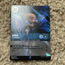 Disney Lorcana Enchanted Anna - True-Hearted Card 217/204 Ursula’s Return Set 4 - Image 1
