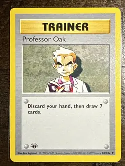 Pokemon Card - Professor Oak - Shadowless - 1st Edition - Base Set 88/102 - Image 1