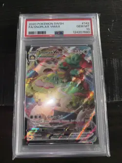 Snorlax VMAX 142/202 Full Art Swsh01: Sword & Shield Holo PSA 10 Gem Mint! - Image 1