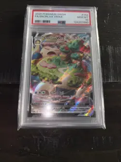 Snorlax VMAX 142/202 Full Art Swsh01: Sword & Shield Holo PSA 10 Gem Mint! - Image 3