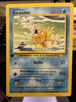 German Magikarp Karpador Base 1st Edition Pokemon 35/102 Card - Image 1