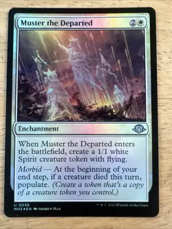 MTG Modern Horizons 3 Foil Uncommon Card #36 Muster the Departed - Image 1