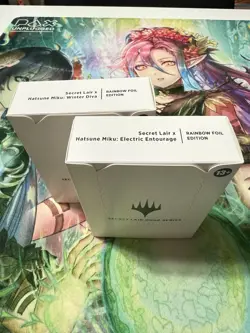 MTG Secret Lair x Hatsune Miku: Winter Diva / Electric Entourage * Rainbow Foil - Image 2