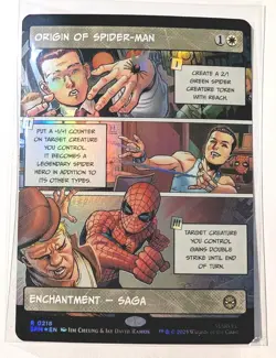 Origin of Spider-Man (Borderless) Marvel's Spider-Man Foil - MTG RARE - Image 1