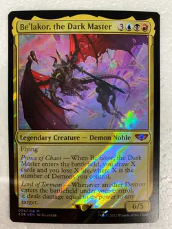 MTG 1x FOIL Be'lakor, the Dark Master 6 Universes Warhammer 40K Magic the x1 NM - Image 1