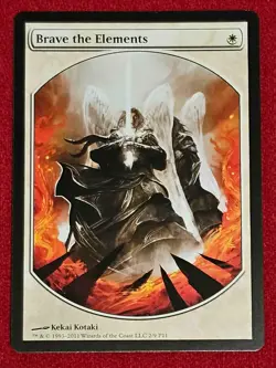 BRAVE THE ELEMENTS, MAGIC THE GATHERING PROMO 2011 NEAR MINT MTG - Image 1
