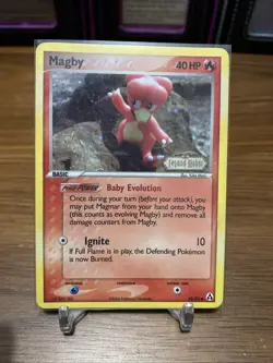 Pokemon TCG Legend Maker Magby 58/92 Reverse Holo Stamped - Image 1
