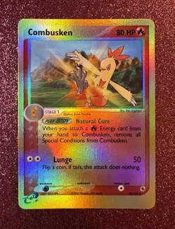 COMBUSKEN — Reverse Holo, Ruby & Sapphire EX, NM, 28/109⍣ (Pokemon TCG, 2003) - Image 1