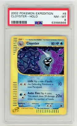 Cloyster 2002 Pokemon Expedition PSA 8 #8 - Image 1