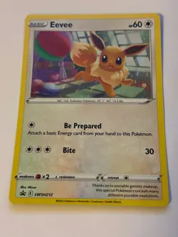 Pokemon TCG Eevee SWSH212/307 SWSH Black Star Promos Holo NM - Image 1