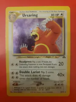 Pokemon TCG: 2001 Ursarin 15/75 Neo Discovery Holo Rare MP - Image 1