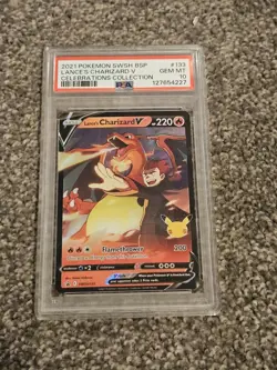 PSA 10 Lance's Charizard V 133 Celebrations Collection Pokemon - Image 1