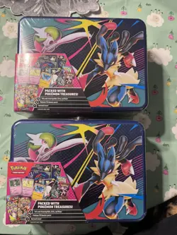 2025 Pokemon TCG Collector Treasure Chest Lunch Box Tin Q4 New & Sealed 2x Boxes - Image 1