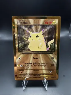 Pokemon TCG Celebrations Pikachu Gold Metal Card 58/102 25th Anniversary A - Image 1