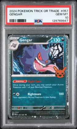 2024 POKEMON TRICK OR TRADE #057 GENGAR PSA 10 - Image 1