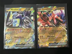 Miraidon ex 028 + Koraidon ex 029 Pokemon TCG Scarlet & Violet Promos NM/M - Image 1