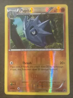 Pupitar 42/124, XY Fates Collide, Reverse Holo, Uncommon, Pokemon TCG, 2016, LP - Image 1