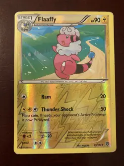 Flaaffy 39/114 Steam Siege Reverse Holo Uncommon Pokemon TCG Card - Image 1