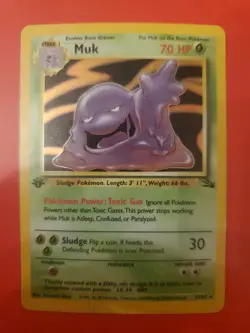 Pokemon TCG: 1999 Muk 13/62 Fossil Holo Rare MP - Image 1