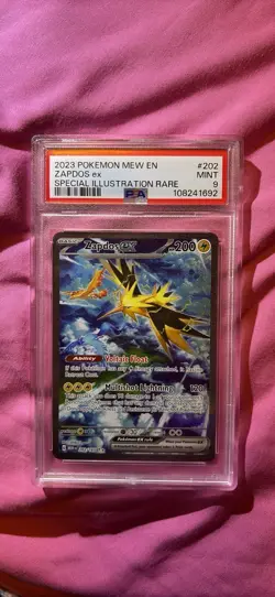 Pokemon Zapdos ex Scarlet & Violet 151 Special Illustration Rare 202/165 PSA 9 - Image 1