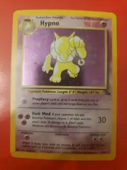 Pokemon TCG: 1999 Hypno 8/62 Fossil Holo Rare LP - Image 1