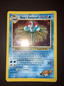 Pokemon! Misty’s Tentacruel - Gym Heroes - Holo - 10/132 - MP! - Image 2