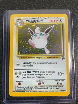 Pokemon Card Wigglytuff Base Set 2 19/130 Holo Rare Pokemon Vintage WOTC TCG LP - Image 1