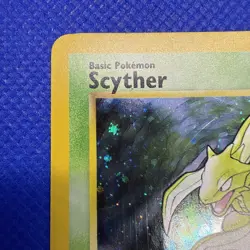 2000 Vintage Pokemon TCG Base Set 2 #17/130 Grass Scyther Holo Rare LP Great! - Image 2