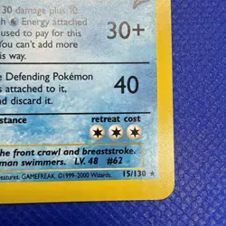 Poliwrath 15/130 Holo Rare WotC Card Pokemon Base Set 2 - Image 4