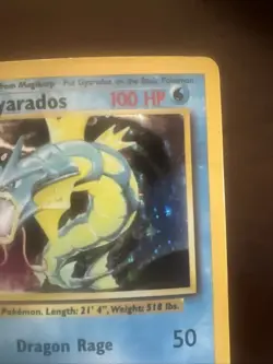 Pokemon Gyarados Holo Rare 6/102 1999 Unlimited Base Set - Image 5