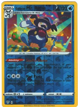 Galarian Mr. Rime 36/189 Darkness Ablaze Reverse Holo Rare Pokemon TCG - Image 1