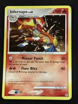 Infernape 5/130 Diamond and Pearl Holo Pokemon TCG LP - Image 1