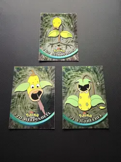 Pokemon Bellsprout Weepinbell & Victreebel - TOPPS TCG (Blue Logo) HOLO SHINY - Image 1