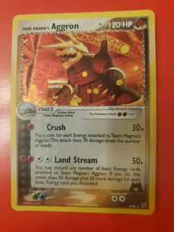 Pokemon TCG: 2004 Team Magma's Aggron 7/95 Team Magma vs Team Aqua Holo Rare LP - Image 1