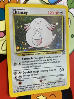 Pokemon TCG Chansey Base Set 2 - 3/130 Unlimited Holo Rare Vintage WOTC LP - Image 4