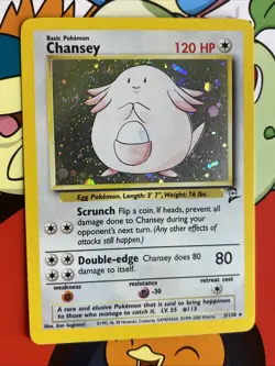 Pokemon TCG Chansey Base Set 2 - 3/130 Unlimited Holo Rare Vintage WOTC LP - Image 5