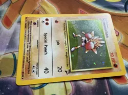 Pokemon TCG Hitmonchan 8/130 Base Set 2 Holo Rare MP/HP Free Shipping - Image 2